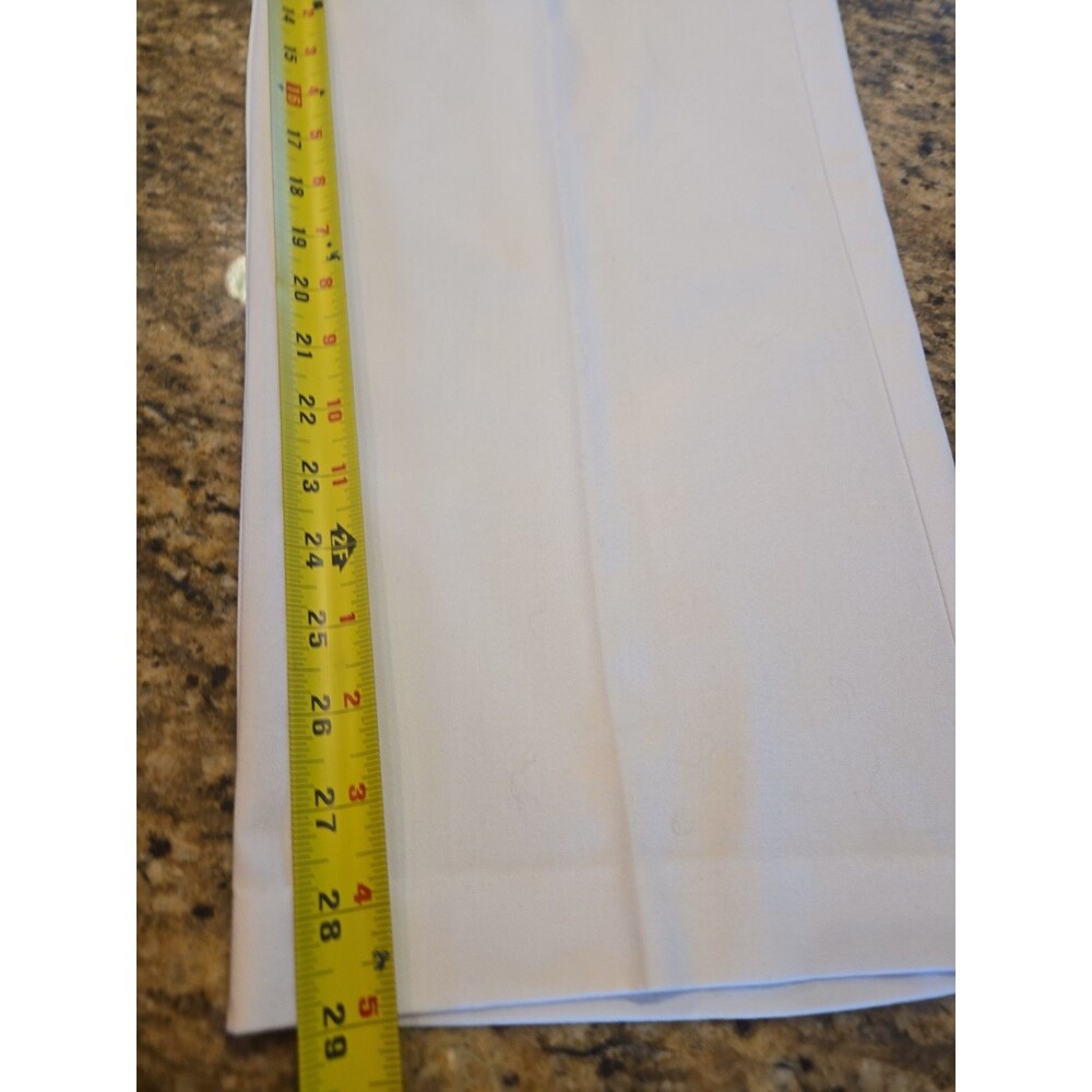 VTG Koret Francisca Women Pants Size 16 White Stretch High Rise ElasticWaist - Picture 7 of 8